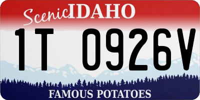 ID license plate 1T0926V