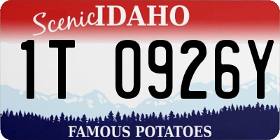 ID license plate 1T0926Y