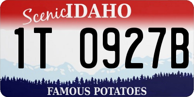 ID license plate 1T0927B