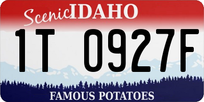 ID license plate 1T0927F