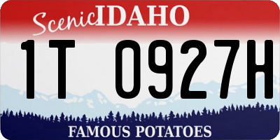 ID license plate 1T0927H