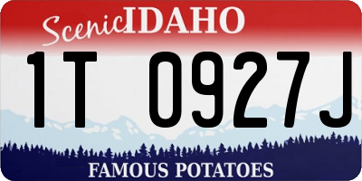 ID license plate 1T0927J
