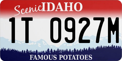 ID license plate 1T0927M
