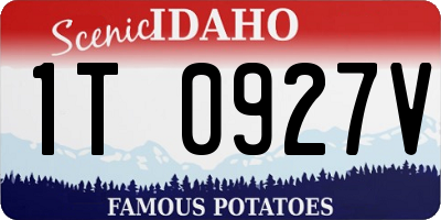 ID license plate 1T0927V