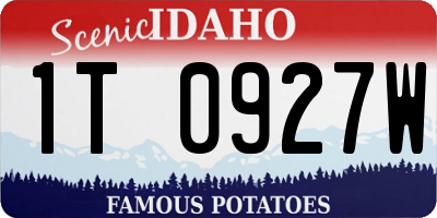 ID license plate 1T0927W