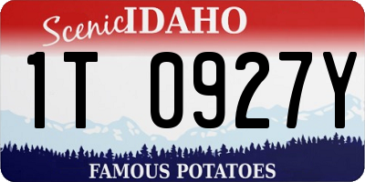 ID license plate 1T0927Y