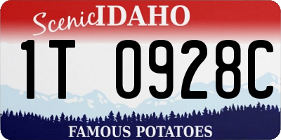 ID license plate 1T0928C