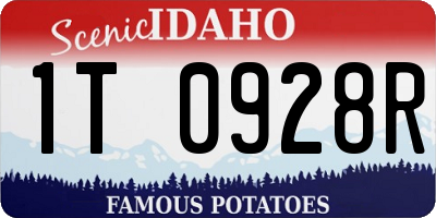 ID license plate 1T0928R