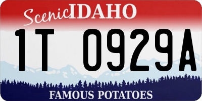 ID license plate 1T0929A