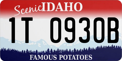 ID license plate 1T0930B