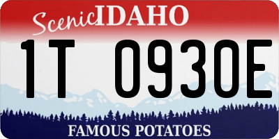 ID license plate 1T0930E