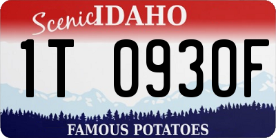 ID license plate 1T0930F