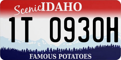 ID license plate 1T0930H
