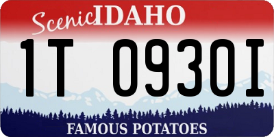 ID license plate 1T0930I