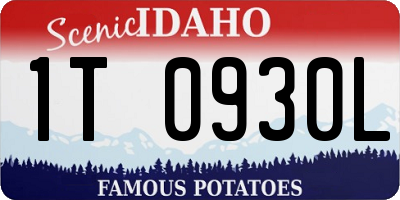 ID license plate 1T0930L