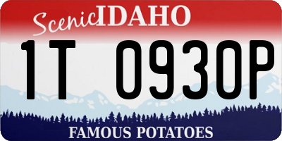 ID license plate 1T0930P