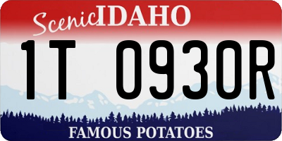 ID license plate 1T0930R