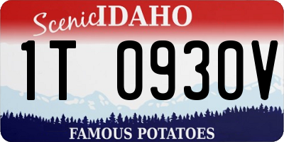 ID license plate 1T0930V