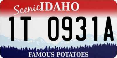 ID license plate 1T0931A