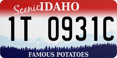 ID license plate 1T0931C