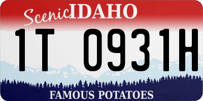 ID license plate 1T0931H