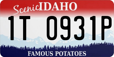 ID license plate 1T0931P