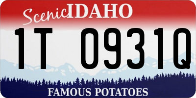 ID license plate 1T0931Q