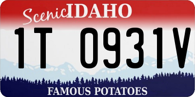 ID license plate 1T0931V