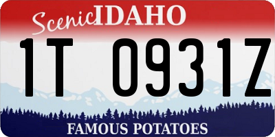 ID license plate 1T0931Z