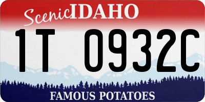 ID license plate 1T0932C