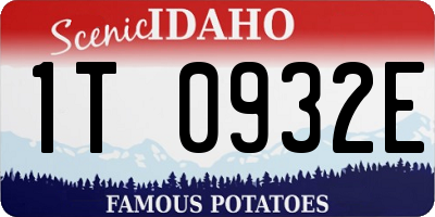 ID license plate 1T0932E