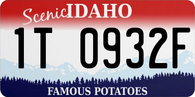 ID license plate 1T0932F