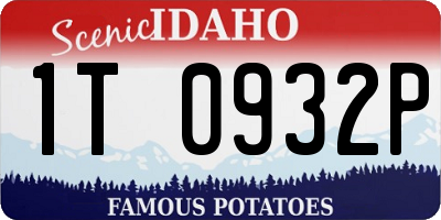 ID license plate 1T0932P