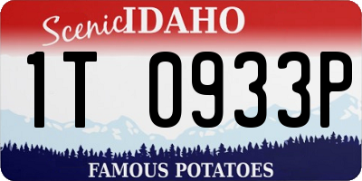 ID license plate 1T0933P