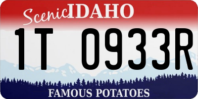 ID license plate 1T0933R