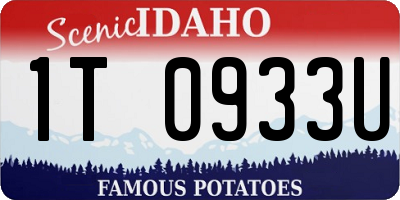 ID license plate 1T0933U