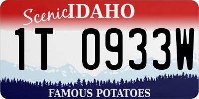 ID license plate 1T0933W