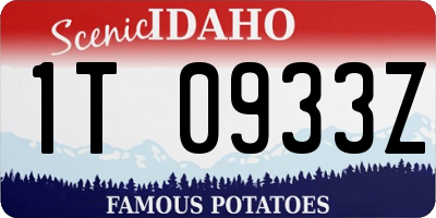 ID license plate 1T0933Z