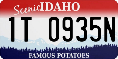 ID license plate 1T0935N