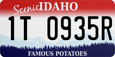 ID license plate 1T0935R