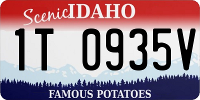 ID license plate 1T0935V