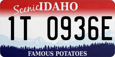 ID license plate 1T0936E