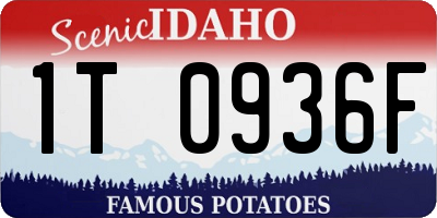 ID license plate 1T0936F