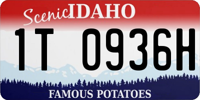 ID license plate 1T0936H