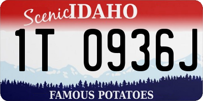 ID license plate 1T0936J