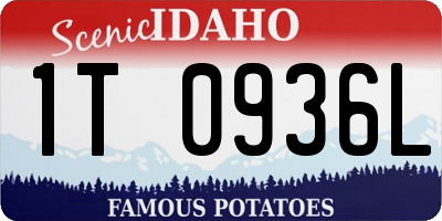ID license plate 1T0936L