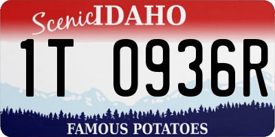 ID license plate 1T0936R
