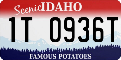 ID license plate 1T0936T