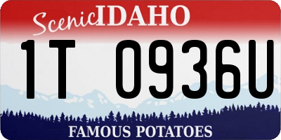 ID license plate 1T0936U
