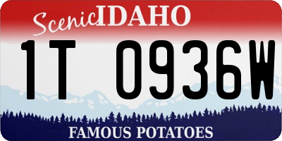 ID license plate 1T0936W